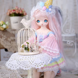 DreamFairy1st Generation1/4 BJD Anime Style 16 Inch Ball Jointed Doll Full Set Includes Clothes Shoes Kawaii Dolls for Girls MSD