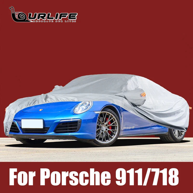 Full Car Covers Outdoor Sun UV Protection Dust Rain Snow Oxford cloth Protective For Porsche 911 718 Accessories