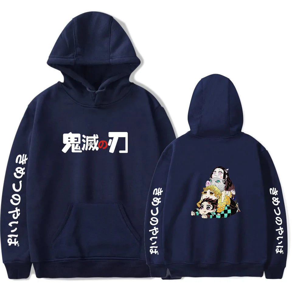 Anime Hoodie Demon Slayer Oversized Hoodies Sweatshirts Men/Womens Autumn Sweatshirt Harajuku Casual Clothing fashion Pullovers