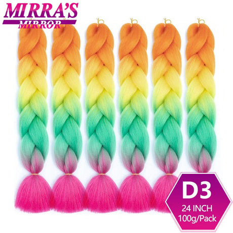 6 Bundles Jumbo Braiding Hair Extensions 24 Inch Synthetic Hair Braids for DIY Box Twist Crochet Hair Wholesale Drop Shipping