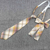 Hand-Made Necktie Bowtie Set High Quality Boy Girl School Suit Shirts Student Butterfly Striped Plaid 100%Cotton Accessory Trend