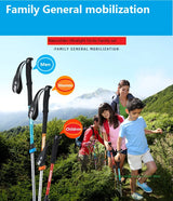 Naturehike 3 Node Adjustable Trekking Pole Ultralight Aluminum Alloy Telescopic Walking Hiking Climbing Sticks For Adult Child