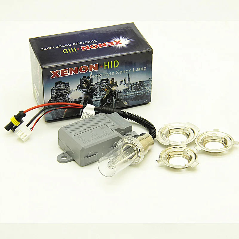 35W Xenon motorcycle HID lights H4 BA20D H6 Hi/Lo 6000K motorcycle headlight universal HID Xenon kit