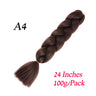 Synthetic Jumbo Braiding Hair Extension 24 " Heat Resistant Fiber In Bulk Ombre Synthetic Jumbo Braids Hair For Red Black Women