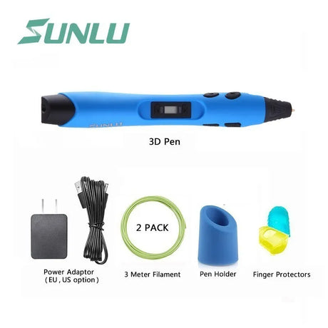 SUNLU SL-300 3D Printing Pen - Create Stunning 3D Art with Adjustable Temperature and LED Display, Perfect for Gifts and Creative Projects!