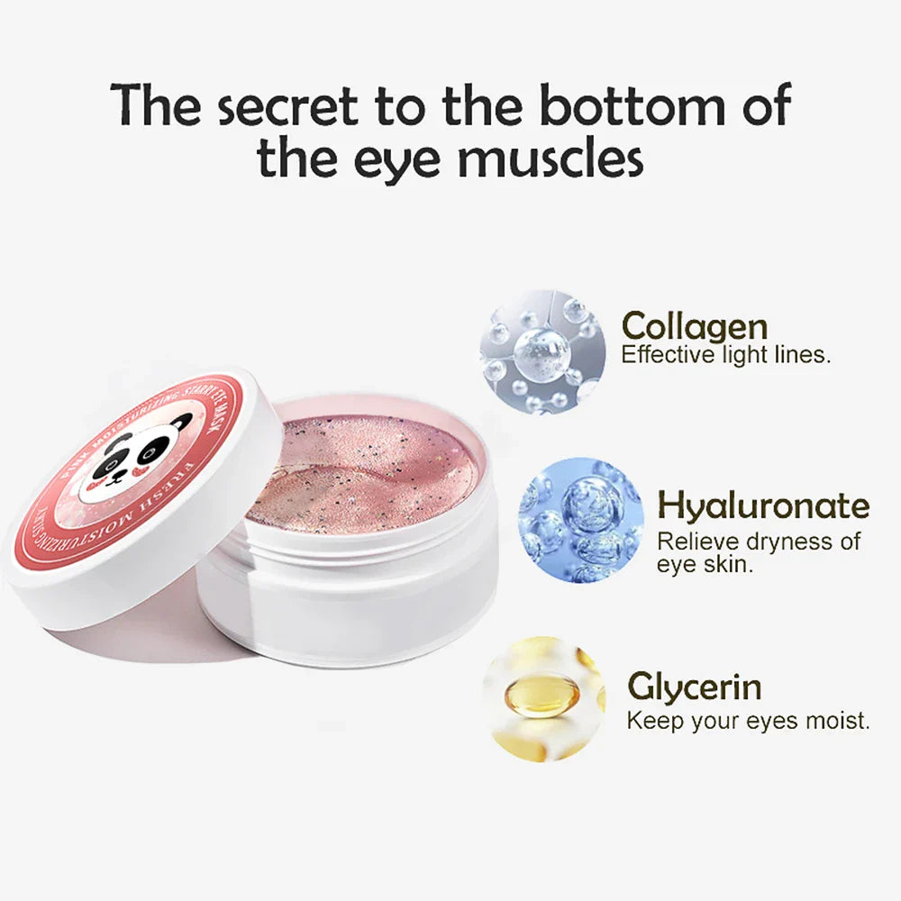 Panda Starry Sky Crystal Collagen Eye Mask Repair Moisturize Fades Eye Wrinkles Anti Aging Remove Dark Circle Eye Bags Skin Care