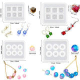 Round Square Faceted & Oval Beads Silicone Casting Mold Jewelry Tools For DIY Resin Jewelry Bracelet Earring Pendant Epoxy Craft