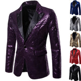 Men Blazer Banquet Wedding Blazer Party Blazer Bar Night Club Suit Men Coats Bright Suit Paisley Suit Fashion Men Suit