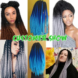 YunRong Senegalese Twist Hair Jumbo Crochet Braids 22 inch 120g 20 Color Ombre Synthetic Crochet Hair Braiding Hair For Women