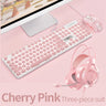 Retro Punk Gaming Keyboard and Mouse Headphone Combos Luminous 104 Keys Keyboards RGB Mice Headset Set Laptop Computer Gamer