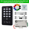 OBO Hands Door Access Control System Kit RFID Keypad + Power Supply + Electric 180KG Magnetic Lock Strike Door Locks for Home