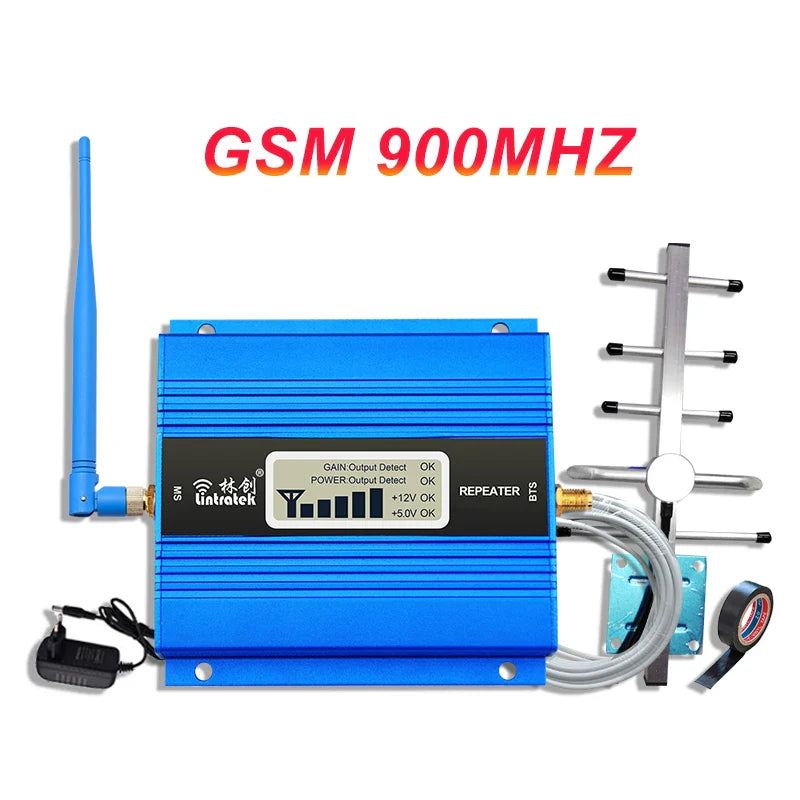 Cellular Amplifier GSM 2G 900 3G UMTS 2100 4G LTE 1800MHZ DCS Signal Booster Cell Mobile Phone  + Antenna + 10m Cable Repeater