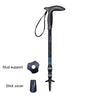 Walking Stick Carbon Fibers T-handle Adjustable 49-100cm 3 Section Inner Lock Mountain-climbing Crutch Outdoor Hiking