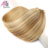 Straight Blonde Human Hair Weave Brazilian Remy Human Hair Weft Extensions 18-28" Highlight Ombre Human Hair Weft #613