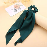 1PC New Women Scrunchie Ribbon Elastic Hair Bands Bow Scarf Solid Head Band for Girls Ladies Hair Ropes Ties Hair Accessories