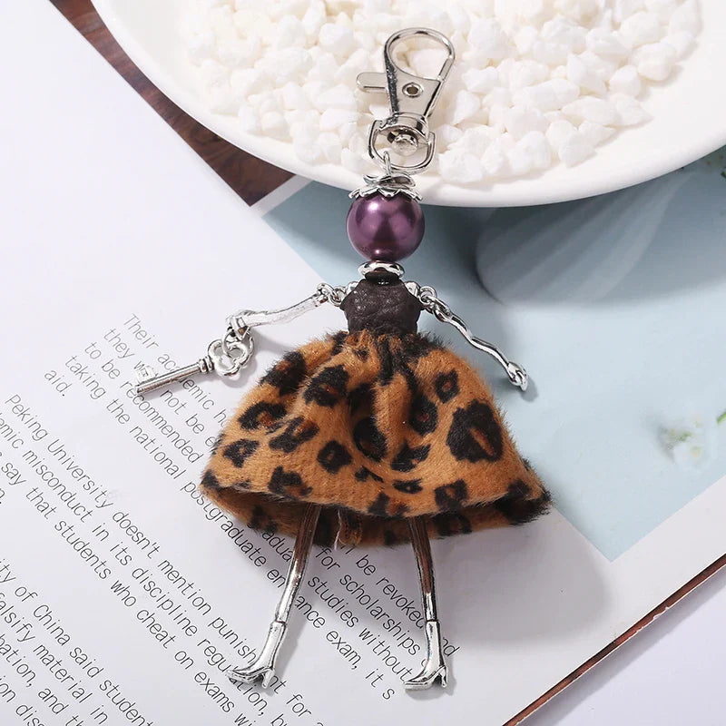 YLWHJJ brand Doll Handmade Cute charm keychain for Women Car Pendant Girls fashion Jewelry Bag key chains Accessories key ring