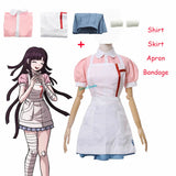 Danganronpa Mikan Tsumiki Cosplay Outfit With Wig Anime Halloween Despair Ultimate Nurse Uniform Maid Costume Full Set For Women