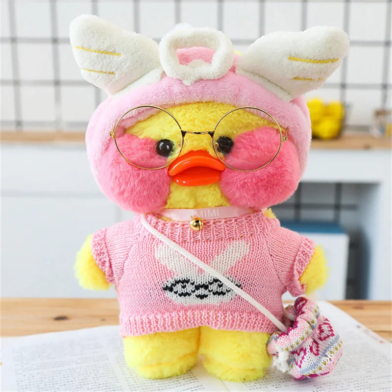 30cm Cute Lalafanfan Yellow Cafe Ducks Stuffed Soft Toy Kawaii Soothing Toys Aminal Dolls Pillow For Gril Kids Brithday Gifts