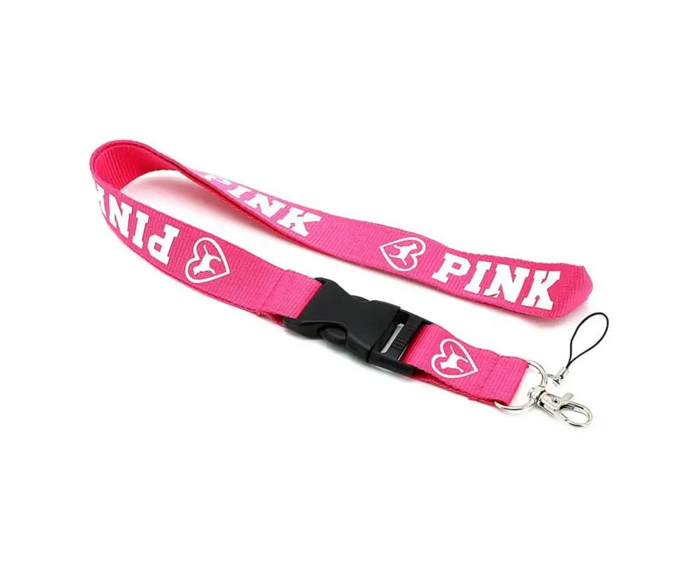 Wholesale Lot 10pcs Cellphone lanyard Straps Clothing Keys Chain ID cards Holder Detachable Buckle VS Love PINK Lanyards