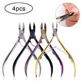 4/8/12pcs Stainless Steel Nail Cuticle Nipper Cutter Dead Skin Remover Manicure Scissors Tweeters Toenails Ingrown Pedicure Tool