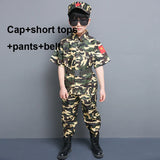 New Military Uniform For Kids Training Suit Boy Special Force Combat Jacket Pants Set Army Camouflage Children Soldier Clothes