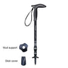 Walking Stick Carbon Fibers T-handle Adjustable 49-100cm 3 Section Inner Lock Mountain-climbing Crutch Outdoor Hiking