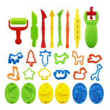 26Pcs Plastic Play Dough Model Tools Set Toy Educational Creative 3D Plasticine Mold Modeling Clay Kit Slime Toys For Children
