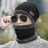 2020 Winter Beanie Hats for Men Women with Thick Fleece Lined Scarf Set Warm Knit Hat Skull Cap Neck Warmer Winter Hat and Scarf