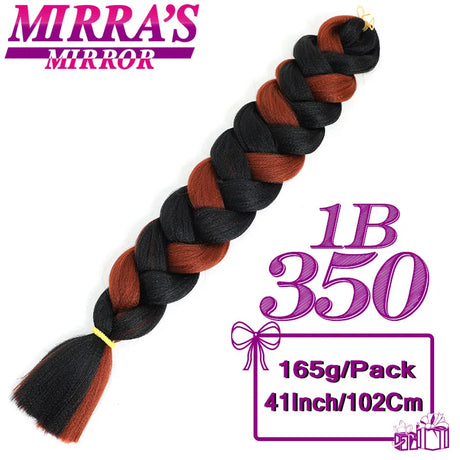 82 Inch Jumbo Box Braids Extensions Afro Synthetic Braiding Hair Ombre Hair for Twist Braid Support Wholesale Mirra’s Mirror