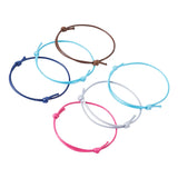 50pcs/lot Unisex Woven Korean Waxed Polyester Cord Bracelet Handmade Adjustable Thread Rope Bracelets Gift For Women Men