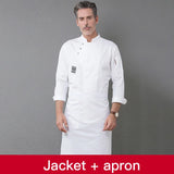 Long Sleeve Chef Clothes Uniform Restaurant Kitchen Cooking Chef Coat Waiter Work Jackets Professional Uniform Overalls Outfit