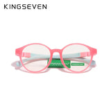 KINGSEVEN Children S Size 43mm Anti-blue Square Blue Light Blocking Glasses Kids TR90 Flexible Computer Gaming Clear Eyewear