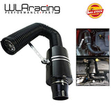 3" Universal Car Cold Air Intake System With Fan Racing Carbon Fiber Cold Feed Induction Air Intake Filter Kit Filter Box