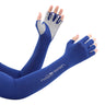 Men’ s Cycling Gloves, Sun-Resistant Floral Print Half-Finger Gloves with Oversleeve for Boys