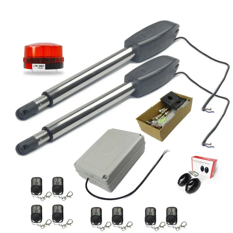 Heavy Duty PKM-C02 Automatic Electric Swing Gate Opener Operator Actuator Remote Control Swing Door Motor Drive Kit AC110V/220V