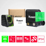 Huepar 150ft/45m Cross Line Laser Level 2 Lines Self Leveling Vertical & Horizontal Green Beams for Outdoor Use BOX-1G