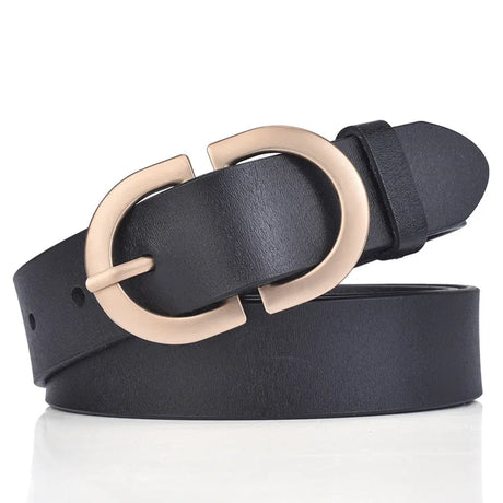 VATLTY Official Authentic Woman Leather Belt Golden Alloy Buckle Natural Cowhide Ladies Jeans Belt Trousers Belt Female ZK105