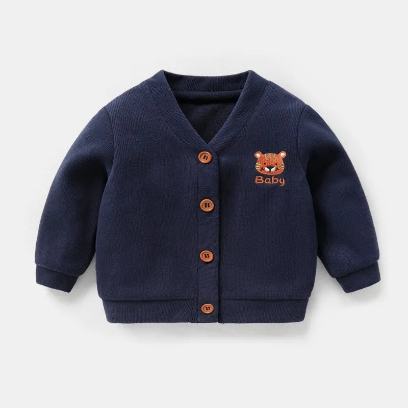 Autumn New Baby Boys Girls Coat Kids Infant Sweater Toddler Knit Cardigans Newborn Knitwear Long-sleeve Cotton Baby Jacket Tops