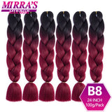 6 Bundles Jumbo Braiding Hair Extensions 24 Inch Synthetic Hair Braids for DIY Box Twist Crochet Hair Wholesale Drop Shipping