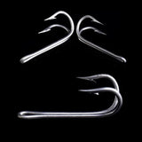 15pcs 25# Stainless Steel Double Fishing Hook Fish Hook Frog Hook