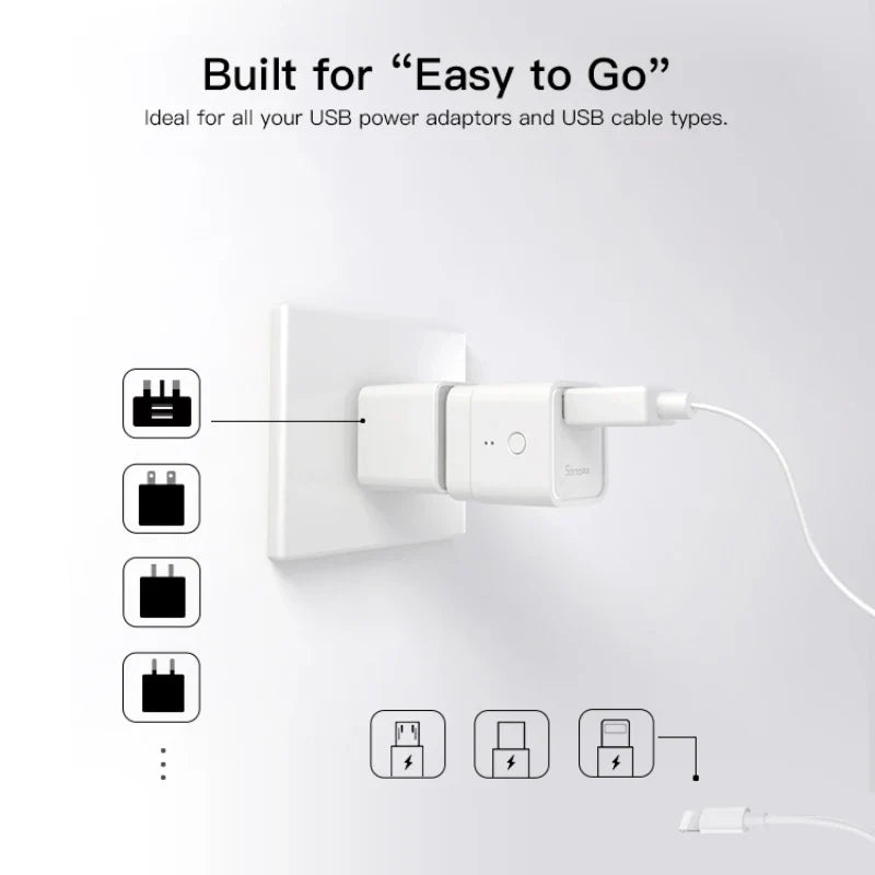 SONOFF Micro 5V USB Adapter Wifi Socket Smart Timing Charge Plug EWelink App Control Work With Alexa Google Alice Home Assistant