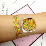 18 Colors Diamond Sequins Eyeshadow Body Face Sequins Glitter Waterproof Long Lasting Eye Shadow Party Makeup Cosmetics TSLM2