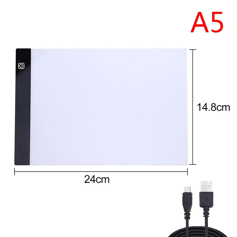 New A3/A4/A5 Three Level Dimmable Led Light Pad Drawing Board Pad Tracing Light Box Eye Protection Easier for Diamond Painting