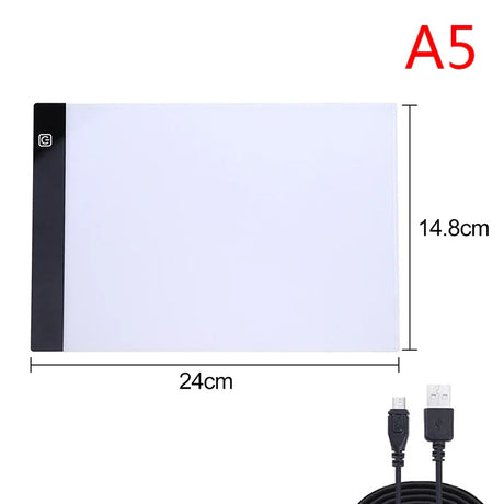 New A3/A4/A5 Three Level Dimmable Led Light Pad Drawing Board Pad Tracing Light Box Eye Protection Easier for Diamond Painting