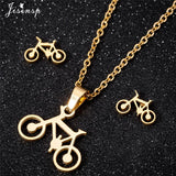 Cute Deer Cat Animal Jewelry Sets for Women Stainless Steel Triangle Star Moon Necklace Pendant Girls Christmas Accessories 2021