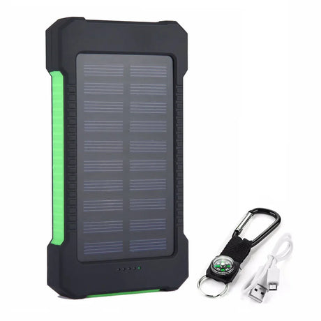 For Xiaomi iPhone Solar Power Bank 10000mAh External Battery Fast Charging waterproof Powerbank With SOS Flashlight Poverbank