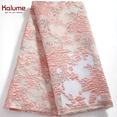 African Tulle Lace Fabric 2024 Satin Nigerian Brocade Gild Jacquard Lace Fabric For Sewing Wedding Party Dress Women Cloth F2078