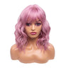 Amir Brown Wigs Synthetic Natural Wavy Wigs for Women Shoulder Length Hair Ombre Blond Bob wigs Pink Blue Curly Wigs Cosplay