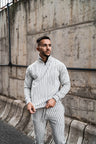 2020 New 3D Plaid Men's Sports fitness Zipper Suit Autumn Sportswear Set male Sports Running Sportswear Set Suit