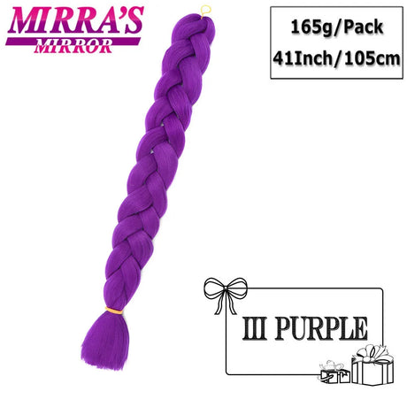 82 Inch Jumbo Box Braids Extensions Afro Synthetic Braiding Hair Ombre Hair for Twist Braid Support Wholesale Mirra’s Mirror